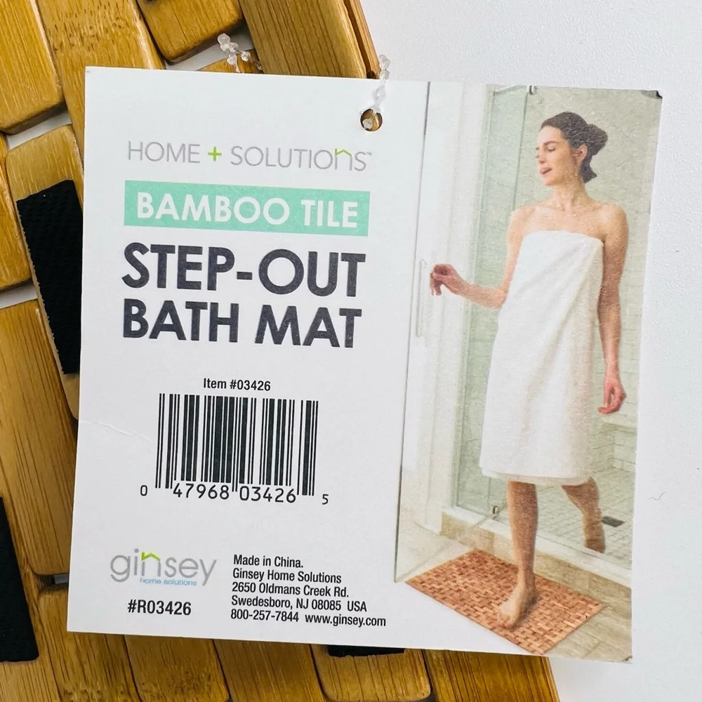 Home solutions Bamboo Bath Mat, Bath Mat, Bamboo Shower Mat, Bamboo Floor Mat